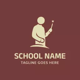 Creative School Design with a Magical Teaching Theme Logo Template