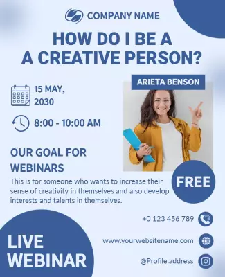 Creative Skills Development Webinar Flyer Template
