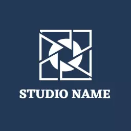 Creative Square Design Featuring Camera Elements Logo Template