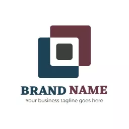 Creative Square Design Featuring Overlapping Colors Logo Template