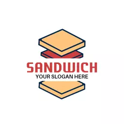 Creative Stack of Bread Emphasizing Delicious Sandwich Logo Template