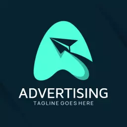 Creative Teal Logo Design for Innovative Advertising Logo Template