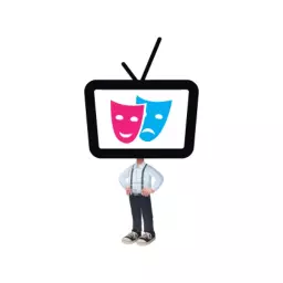 Creative Television Design Featuring Comedy and Drama Masks Logo Template