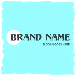 Creative Typography Design with Light Blue Background Logo Template
