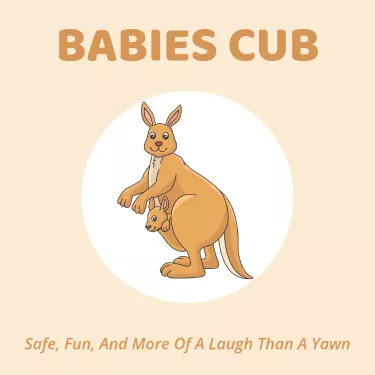Creative Warm Kangaroo Theme Babysitting Business Card Template