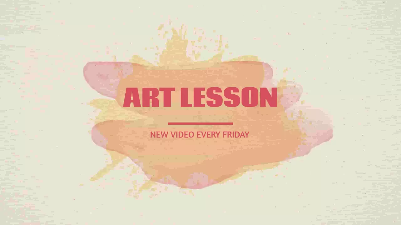 Creative Watercolor Background for Art Lesson YouTube Banner Template
