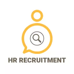 Creative Yellow and Gray Design for HR Recruitment Logo Template