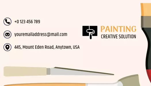 Creative Yellow Painter Business Card Template