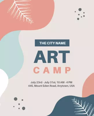 Creative Youth Art Camp Flyer Template
