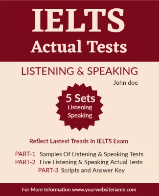 Crimson Academic IELTS Listening and Speaking Tests Flyer Template