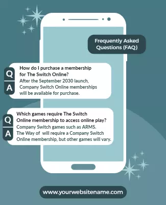 Crisp Modern FAQ Guide for Online Gaming Services Poster Template