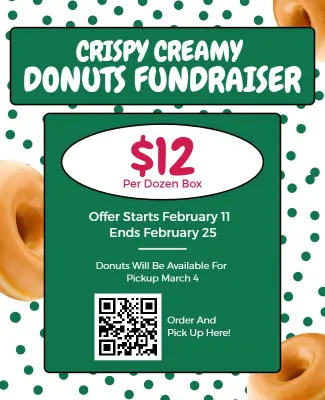 Crispy Creamy Donuts Fundraiser Flyer Template