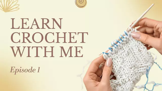 Crochet Basics Step-by-Step Learning YouTube Thumbnail Template