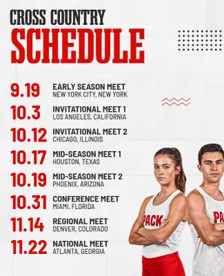 Cross Country Running Event Schedule Flyer Template