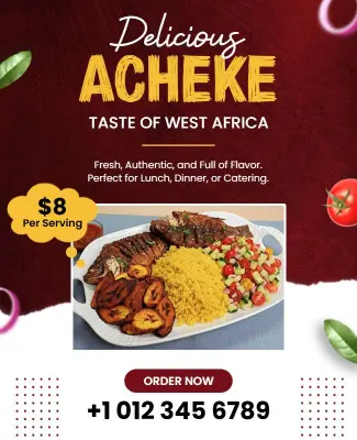 Cuisine Acheke Promotion Flyer Template