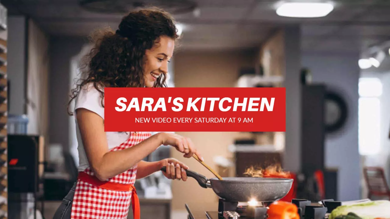 Culinary Activities with Toasted Colors in Sara's Kitchen YouTube Banner Template