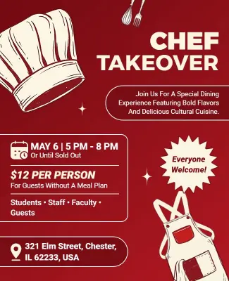 Culinary Event Chef Takeover Flyer Template