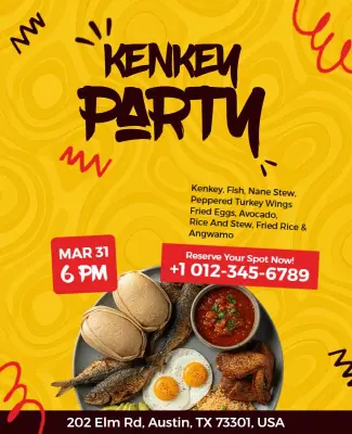 Culinary Party with Kenkey Flyer Template