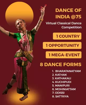 Cultural Celebration Dance of India @75 Competition Poster Template