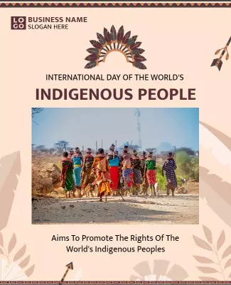 Cultural Celebration Indigenous Peoples Rights Awareness Poster Template