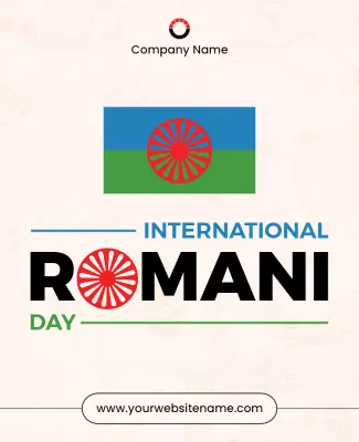 Cultural Celebration International Romani Day Poster Template