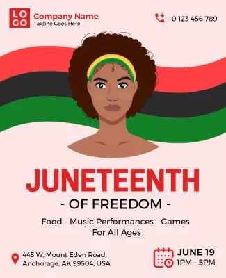 Cultural Celebration Juneteenth Freedom Fest Poster Template