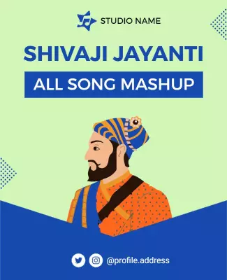 Cultural Celebration Shivaji Jayanti All Song Mashup Poster Template