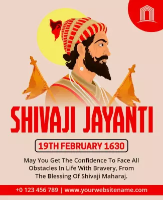 Cultural Celebration Shivaji Jayanti Festival Poster Template