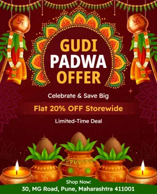 Cultural Gudi Padwa Special Offer Poster Template
