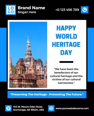 Cultural Heritage Celebration for World Heritage Day Poster Template