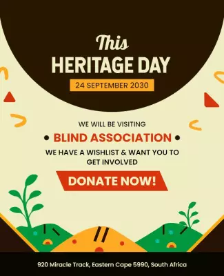 Cultural Heritage Day Fundraiser for Blind Association Poster Template