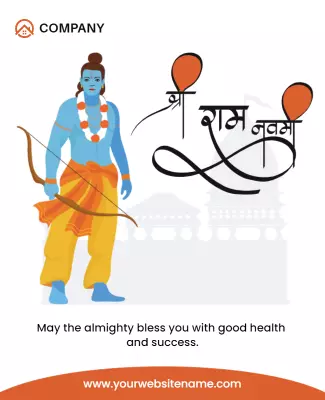 Cultural Hindu Festival Blessings Greeting Poster Template