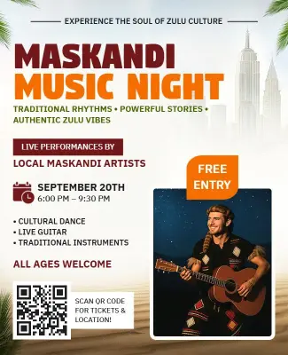 Cultural Maskandi Music Night Event Celebration Flyer Template