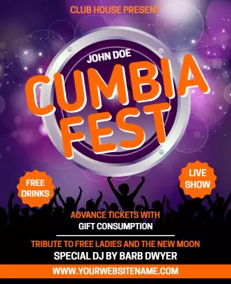 Cumbia Fest Dance Flyer Template