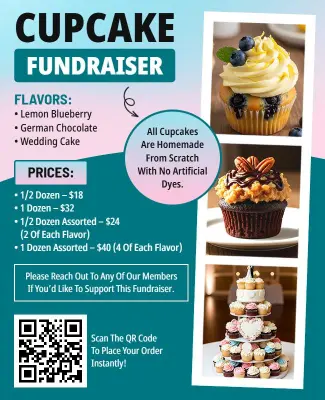 Cupcake Fundraiser Event Flyer Template