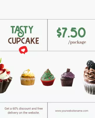 Cupcake Sale Promotional Flyer Template