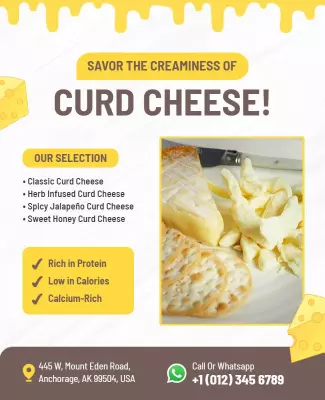 Curd Cheese Tasting Event Flyer Template