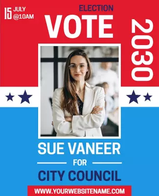 Curious Blue City Council Elections Flyer Template