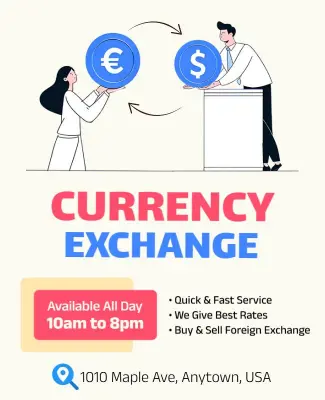 Currency Exchange Service Flyer Template