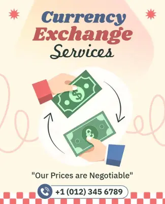 Currency Exchange Service Promotional Flyer Template