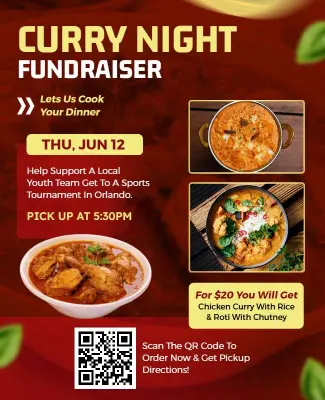 Curry Night Fundraiser Event Flyer Template