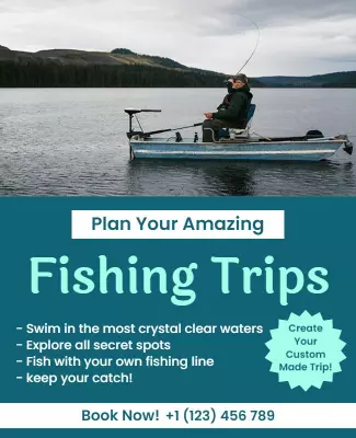 Custom Fishing Trip Adventure Flyer Template