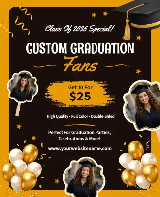 Custom Graduation Fans Promotion Flyer Template