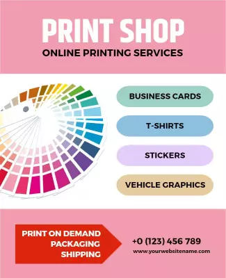 Custom Printing Services Promotional Flyer Template