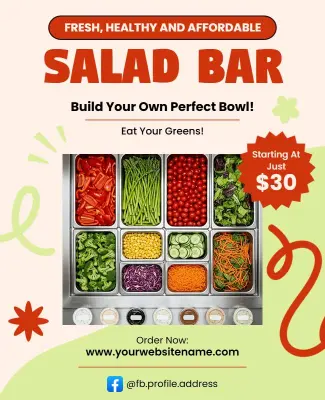Custom Salad Bar Offer Flyer Template