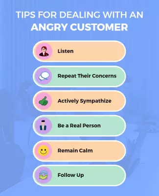 Customer Service Tips Flyer for Handling Conflicts Template