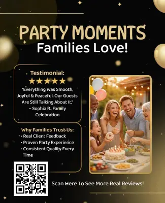 Customer Testimonial Celebration Party Flyer Template