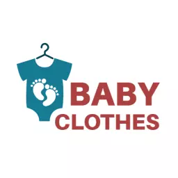 Cute Blue Baby Onesie Design for Adorable Clothing Brand Logo Template