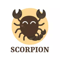 Cute Brown Scorpion Character for Fun Designs Logo Template