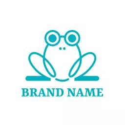 Cute Cartoon Frog Design Representing Playful Brands Logo Template